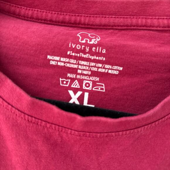 Ivory Ella Basketball Long Sleeve Red Shirt XL - Picture 3 of 3